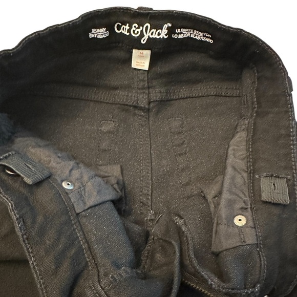 Cat & Jack Girls 14 Ultimate Stretch Skinny Jeans with Adjustable Waist - Picture 5 of 6